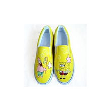 繪寶個性涂鴉鞋 搞怪海綿寶寶DIY帆布鞋全面評測